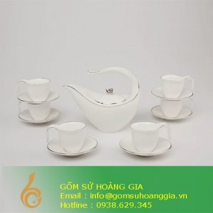 Bộ trà anh vũ bạch kim 01