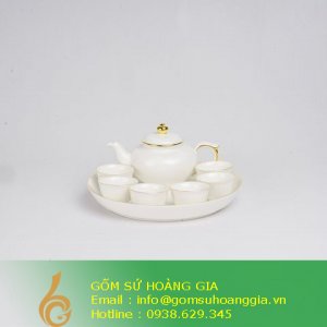 Bộ trà thịnh vượng chỉ vàng 68B