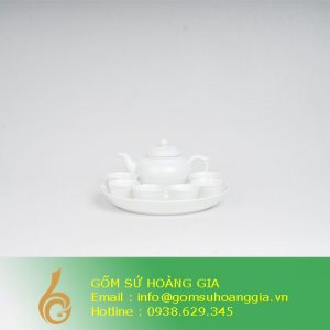 Bộ trà thịnh vượng trắng 68